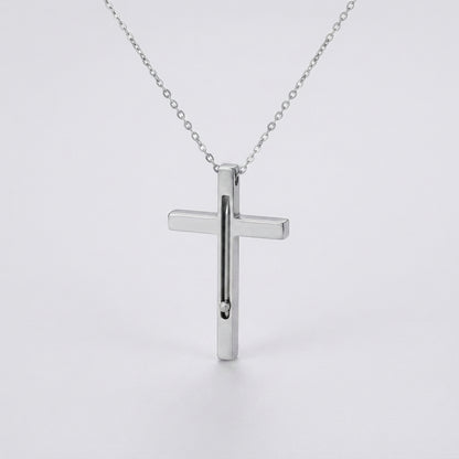 Cross Fidget Toothpick Necklace