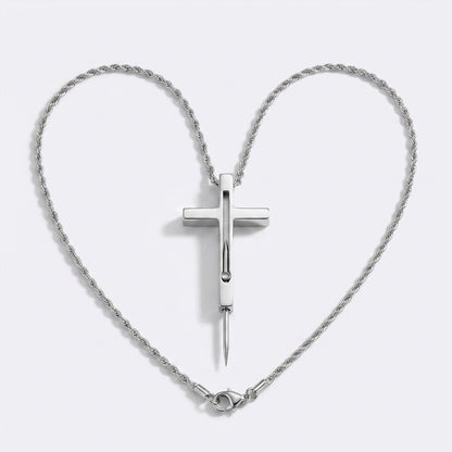 Cross Fidget Toothpick Necklace