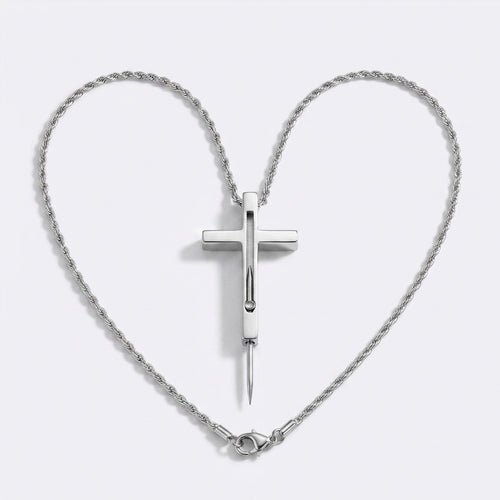 Cross Fidget Toothpick Necklace